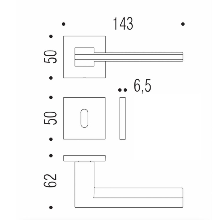 Maniglia porta CROMAT MS11R ELECTRA Colombo -2
