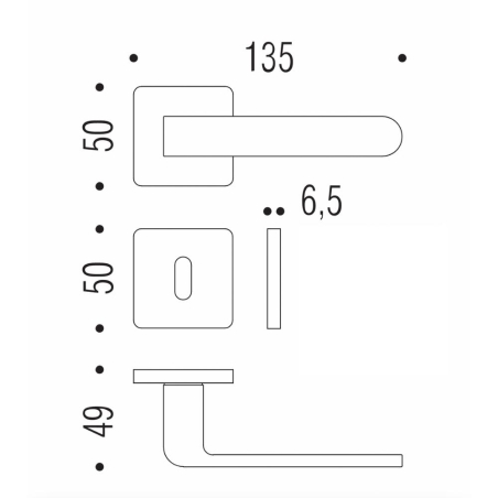 Maniglia porta CROMAT AC11R FEDRA Colombo -2