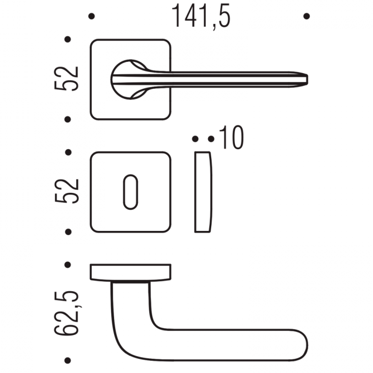 Maniglia cromata Roboquattro S Colombo -2