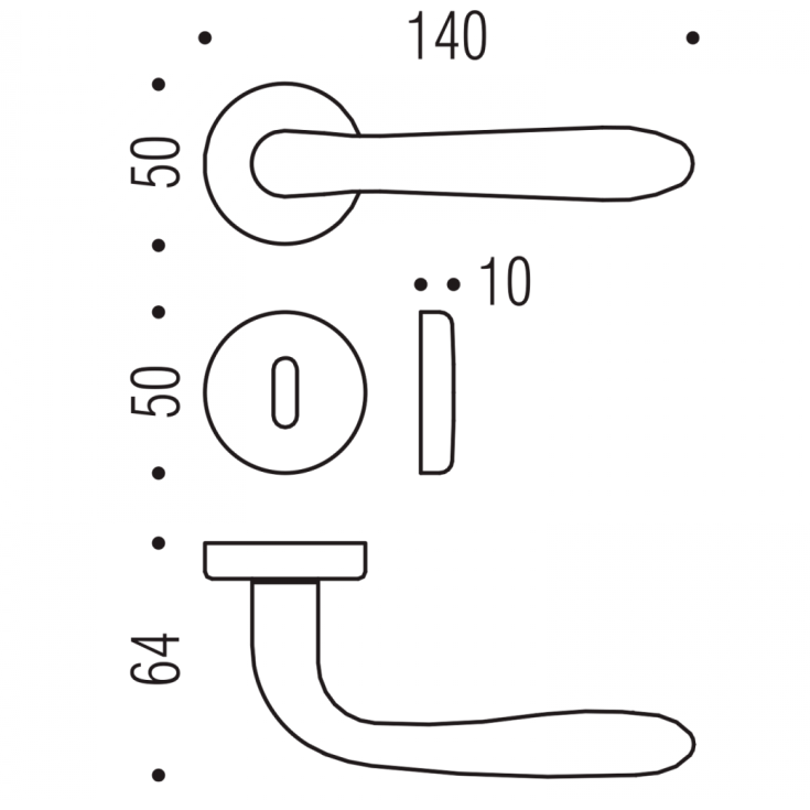 Maniglia Robot CD41R CR Cromo Lucido Colombo -2