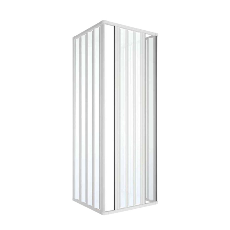 Box doccia tre lati 100x100x100cm aperture laterali Rio PVC -3