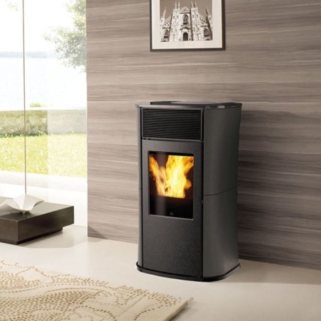 Stufa a pellet in vetro 6.3 KW Mya Eco Edilkamin -1