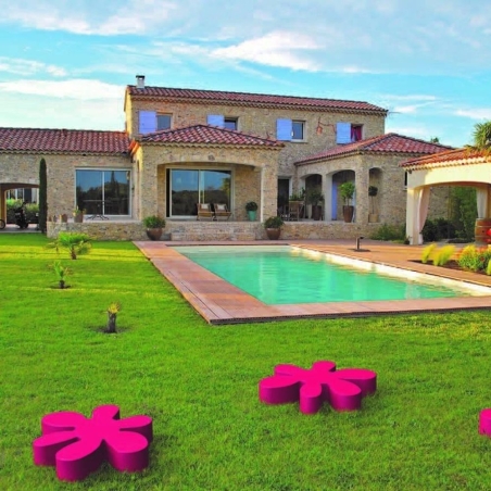 Pedana espositrice a forma di fiore in polietilene Floris -25