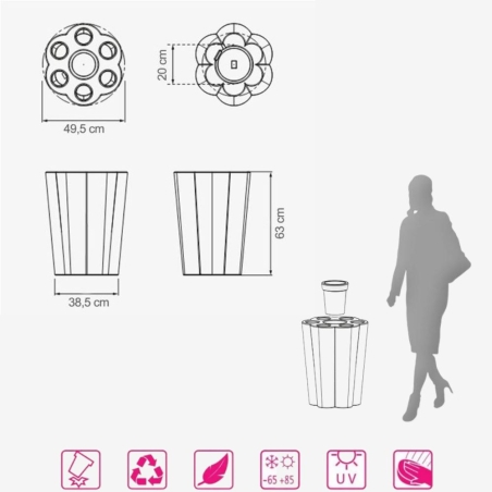 Portaombrelli colorato Lulet Drop Kloris -18