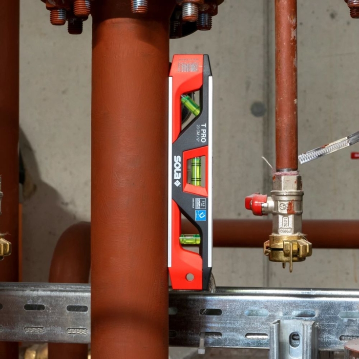 Livella magnetica a tre bolle Torpedo T Pro Sola -3