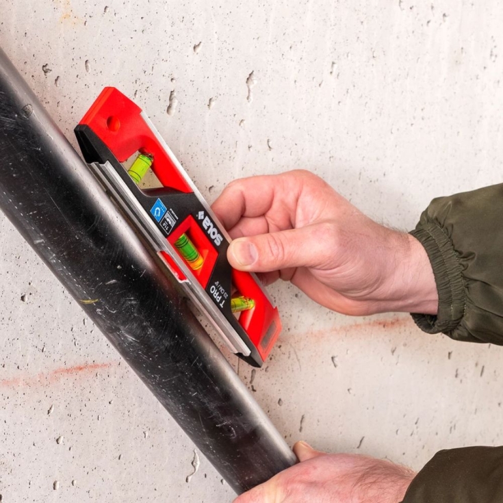 Livella magnetica a tre bolle Torpedo T Pro Sola -4