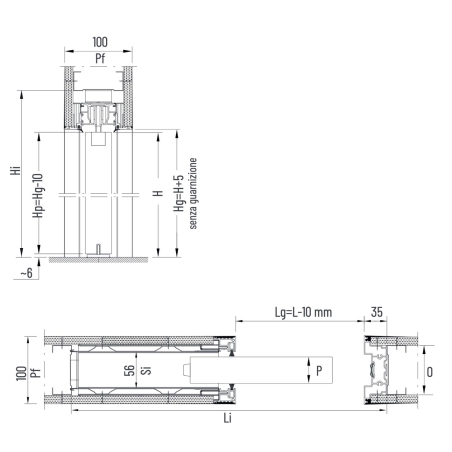 Techzero Scrigno 100mm contre-châssis affleurant en plaque de plâtre -5