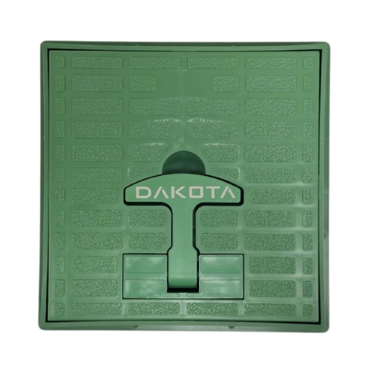 Chiusino in PVC con telaio 20x20cm verde Dakota -2