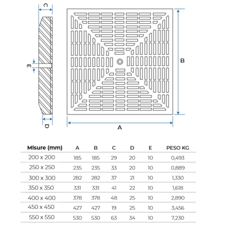 copy of Griglia in PVC con telaio 20x20cm verde Dakota -3