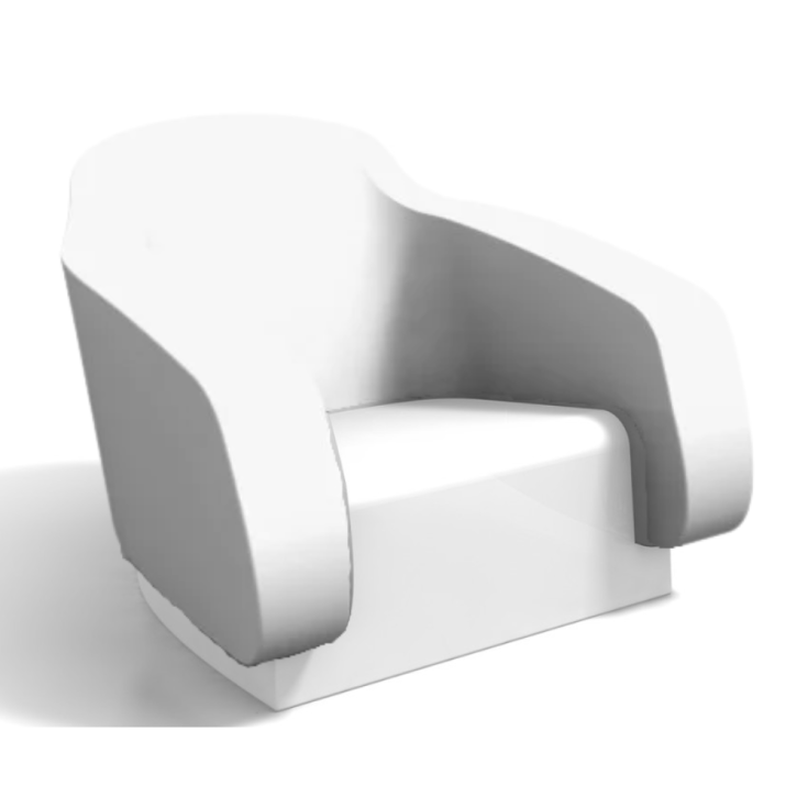 Poltrona da giardino bianca Klimt Kloris -2