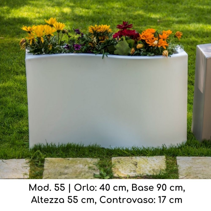 Vaso giardino ad onda 90x40cm POST55 Kloris -4