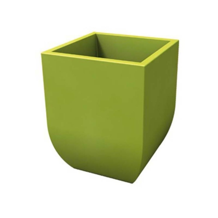 Vaso da giardino liscio 43,5x43,5 cm tutta capienza in polietilene Kloris -17