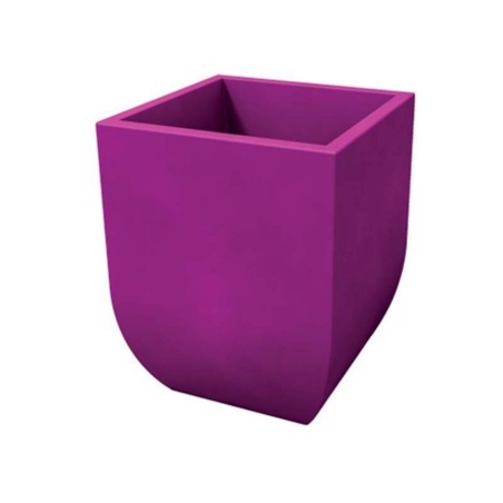 Vaso da giardino liscio 43,5x43,5 cm tutta capienza in polietilene Kloris -22