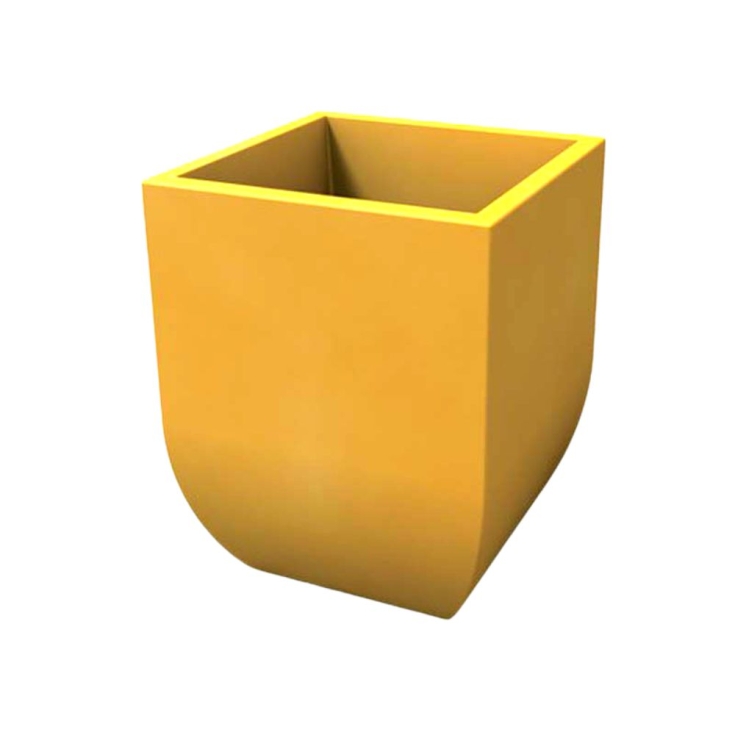 Vaso da giardino liscio 29x29 cm tutta capienza in polietilene Kloris -22