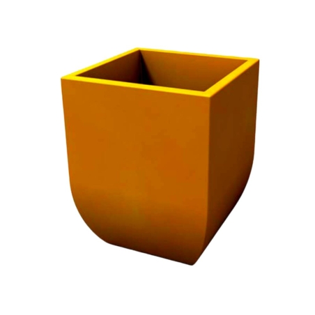 Vaso da giardino liscio 43,5x43,5 cm tutta capienza in polietilene Kloris -23