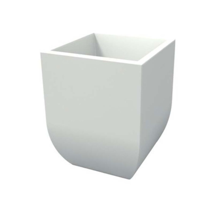 Vaso da giardino liscio tutta capienza 58x58 cm in polietilene Kloris -14