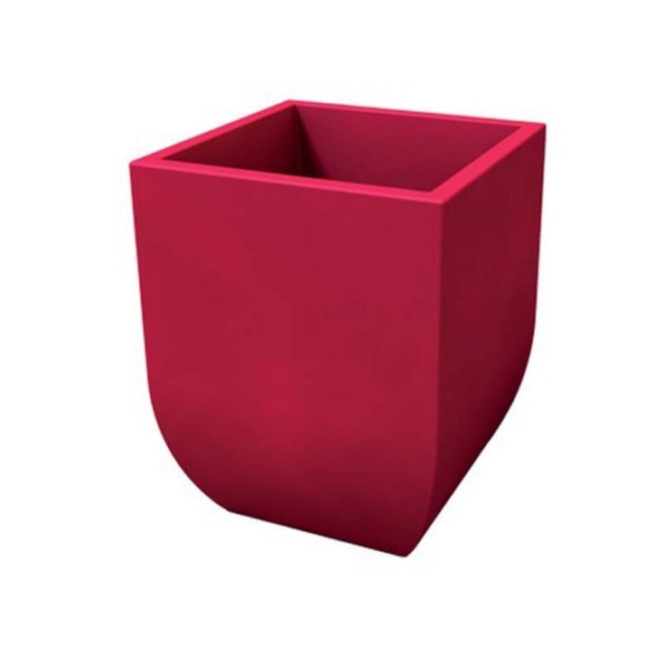 Vaso da giardino liscio tutta capienza 58x58 cm in polietilene Kloris -17