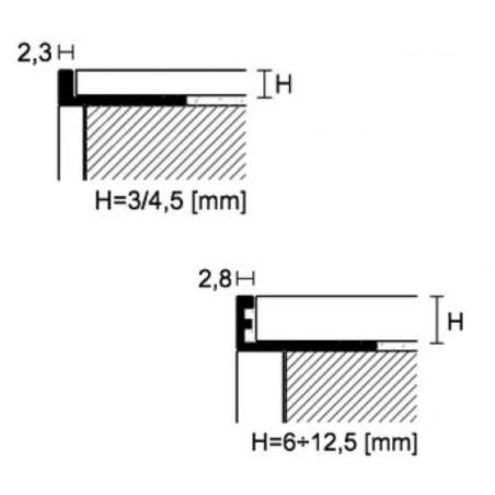 Profilo in alluminio anodizzato 270cm ProAngle Profilpas ZA -2