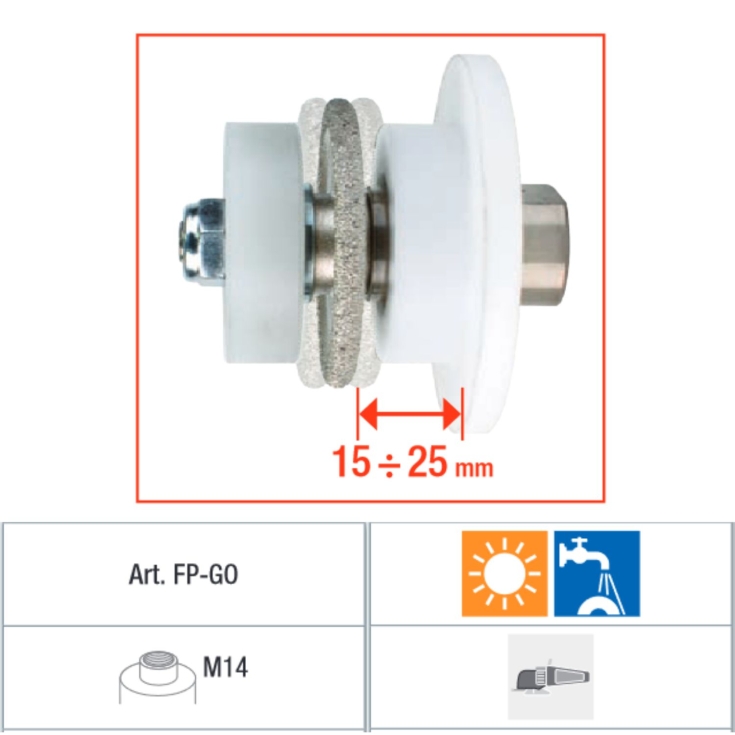 Mola diamantata per goggiolatoio FP-GO Montolit -2