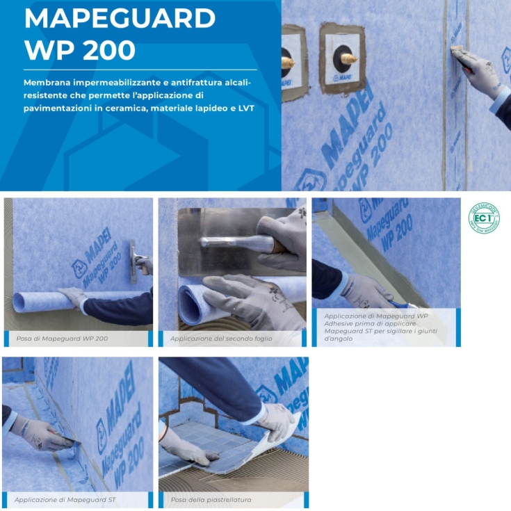Membrana impermeabilizzante Mapeguard WP 200 Mapei |1 metro lineare -2