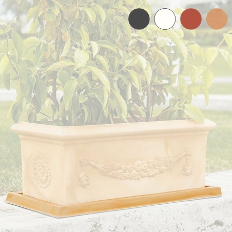 Sottovaso rettangolare per fioriere Monacis -1