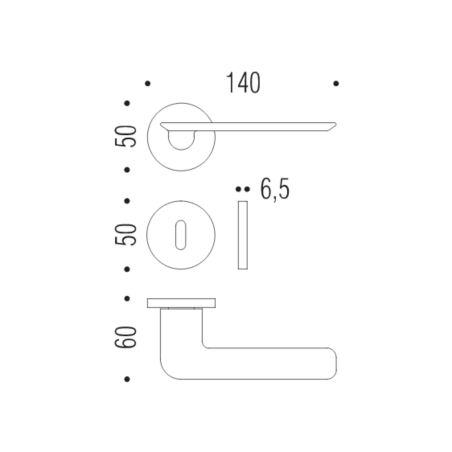 copy of Maniglia porta cromat Slim Colombo -2