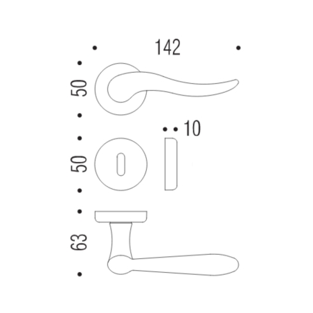 copy of Maniglia porta cromat Slim Colombo -2