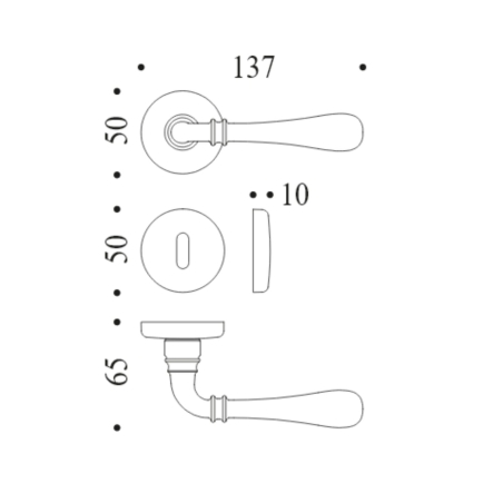 copy of Maniglia porta cromat Slim Colombo -2