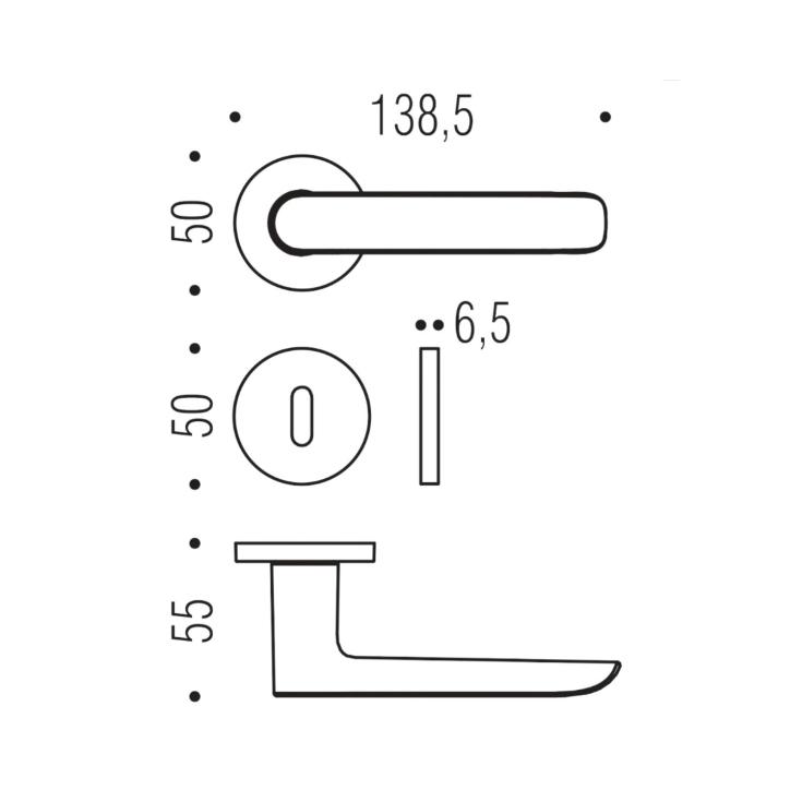 copy of Maniglia porta cromat Slim Colombo -2