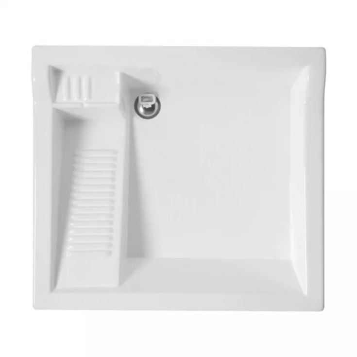 Lavatoio con coprilavatrice 73x67x109h cm con vasca Lavacril ON Colavene bianco -2