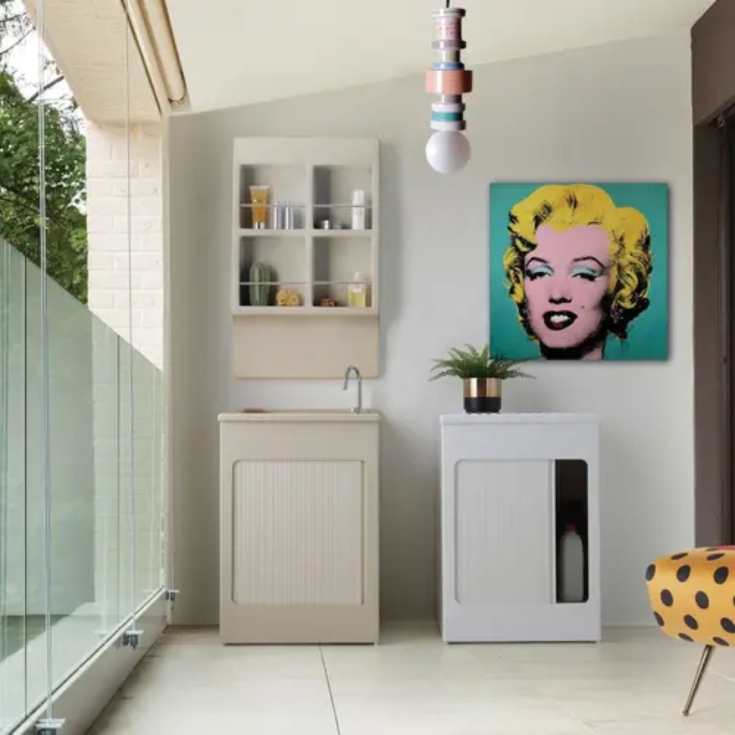 Mobile contenitore 60x60x84h cm con serranda bianco Lavacril Box Colavene -2