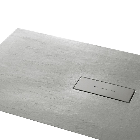 copy of Piatto doccia effetto pietra 120x80 cm Agha bianco Stone V -2