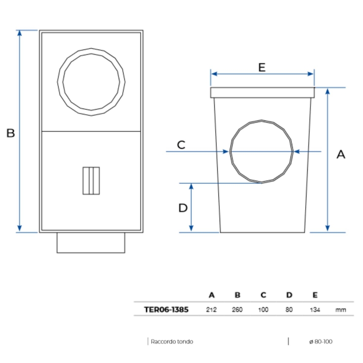 Pozzetto pluviale Dakota in PP 23.5x12.5x22 cm -2