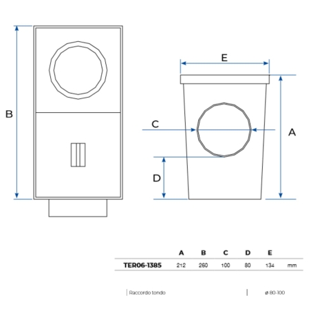 Pozzetto pluviale Dakota in PP 23.5x12.5x22 cm -2