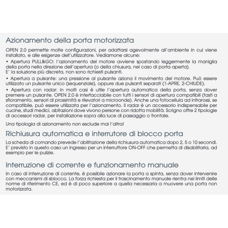 Apertura automatica porte scorrevoli Scrigno Open 2.0 -4