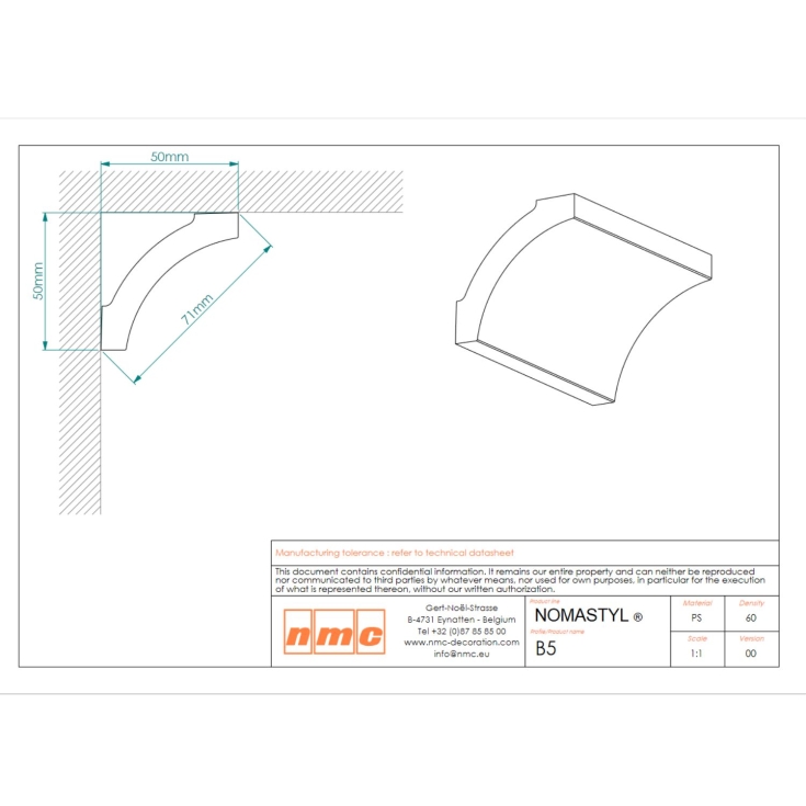 Cornice polistirolo interni Nomastyl B5 NMC -2