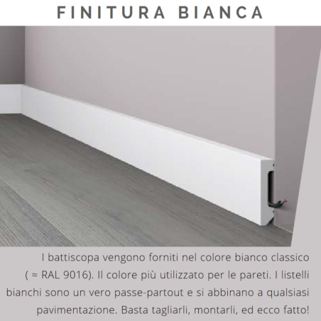 Battiscopa 80x15 mm in HDPS M80 Nomafloor NMC -3