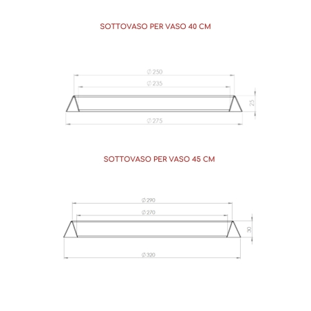 Sottovaso rotondo per vasi Monacis Rome -9