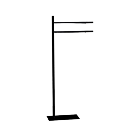 Porta asciugamano nero matt Square Colombo -2