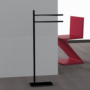 Porta asciugamano nero matt Square Colombo -1