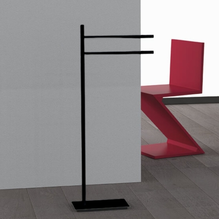 Porta asciugamano nero matt Square Colombo -1