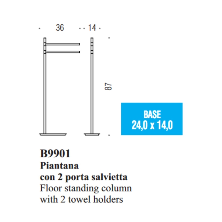 copy of Porta asciugamano nero Square Colombo -4