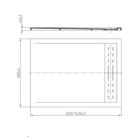 Piatto doccia 120x80 cm bianco Aquana -2