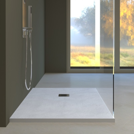 Piatto doccia 120x80 cm bianco opaco filopavimento Aquana -2