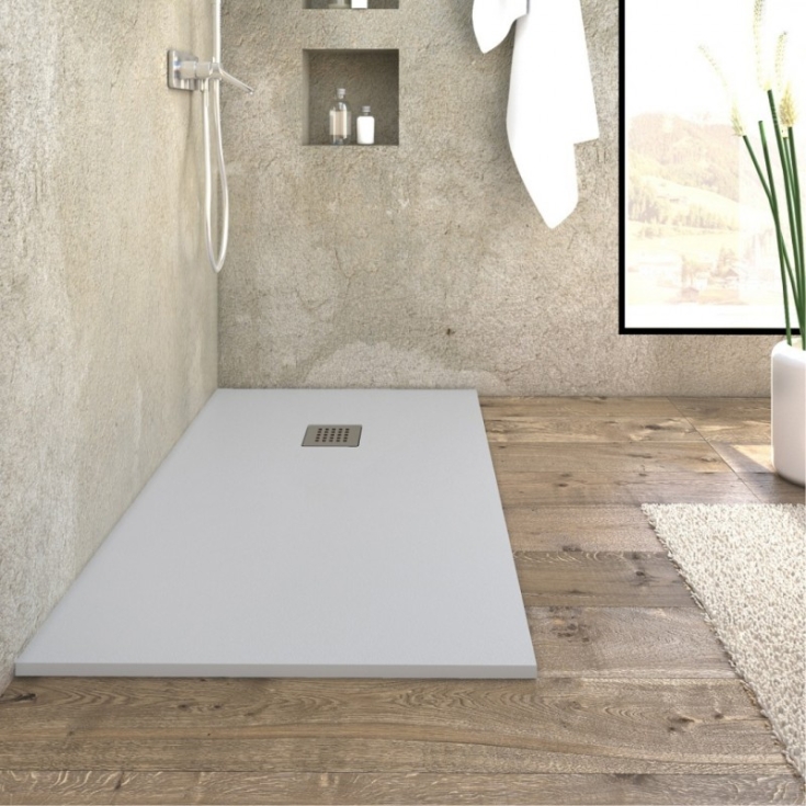 Piatto doccia 120x80 cm bianco opaco filopavimento Aquana -1