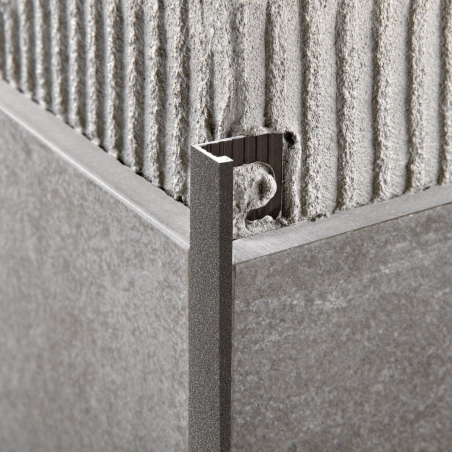 Profilo per rivestimenti 270 cm Proterminal Stone Antragray Progress Profiles -1