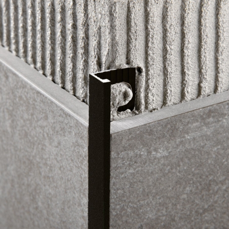 Profilo per rivestimenti 270 cm Proterminal Stone Black Progress Profiles -1