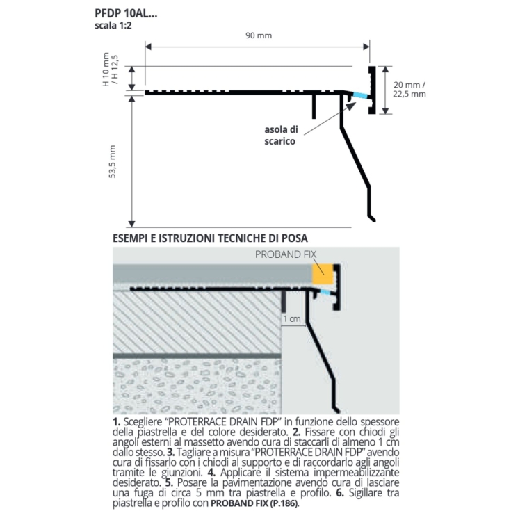 copy of Giunzione profilo balconi Proterrace Drain FDP GINFDP -10
