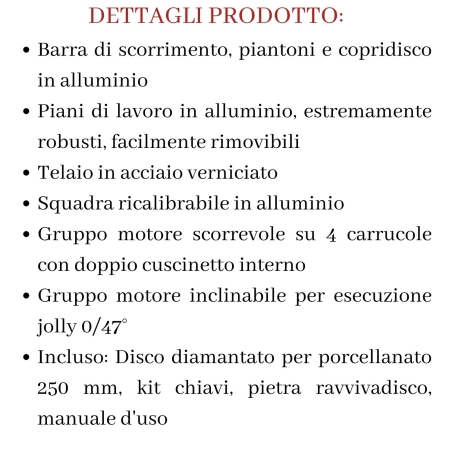 Segatrice a motore scorrevole Bolt 90 Raimondi -6