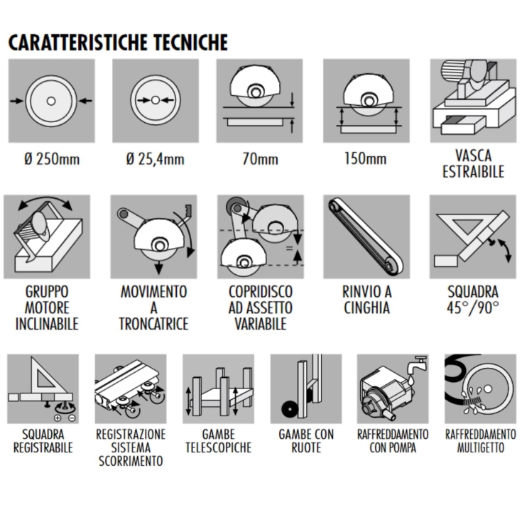 Segatrice con motore scorrevole Pikus 105 Advanced Raimondi -10